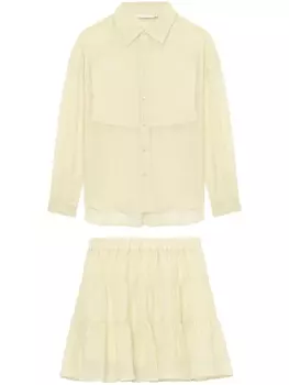 B+Ab комплект из юбки и рубашки с длинными рукавами, нейтральный цвет