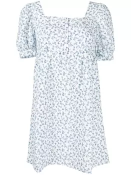 B+Ab платье мини с объемными рукавами и принтом, белый