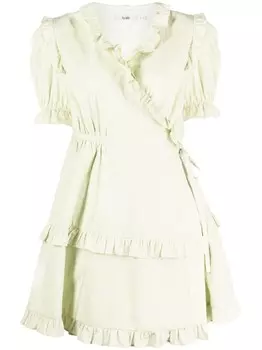 B+ab платье с запахом и вышивкой, зеленый