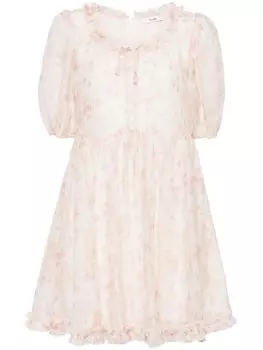 B+ab плиссированное платье мини с принтом тай-дай, розовый