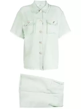 B+Ab рубашка с короткими рукавами и бахромой, зеленый