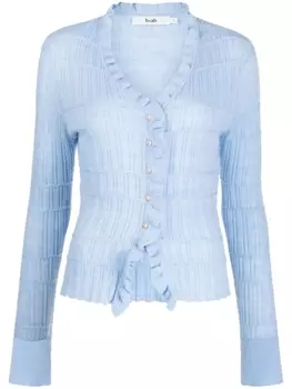 B+Ab ruffled V-neck cardigan, синий