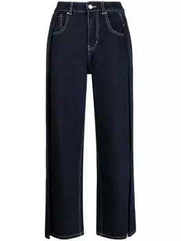 B+Ab широкие джинсы со вставками, синий