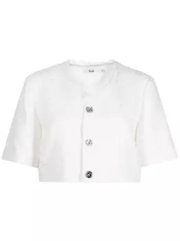 B+Ab твидовая рубашка с короткими рукавами, белый