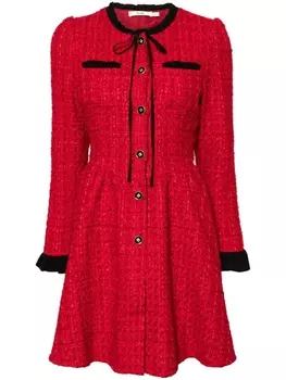 B+Ab твидовое платье мини с бантом, красный