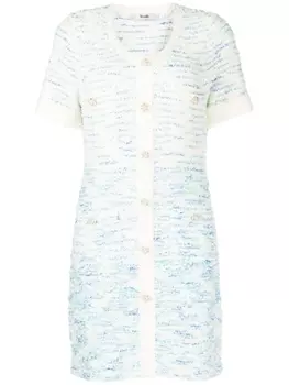 B+Ab твидовое платье мини, синий