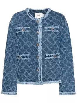 B+ab твидовый жакет с круглым вырезом, синий