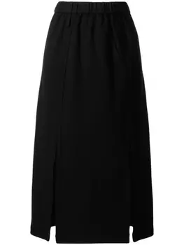 B+Ab юбка миди с эластичным поясом и разрезами, черный