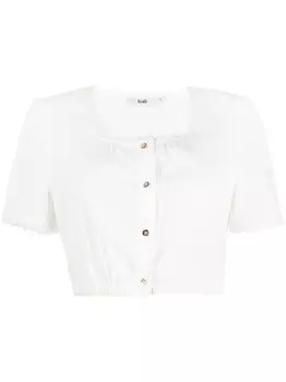 B+Ab укороченный топ с фестонами, белый