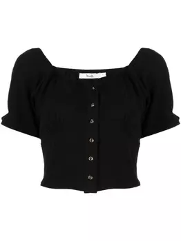 B+Ab укороченный топ с короткими рукавами, черный