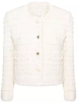 B+Ab укороченный твидовый жакт, нейтральный цвет