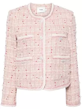 B+Ab укороченный твидовый жакт, розовый