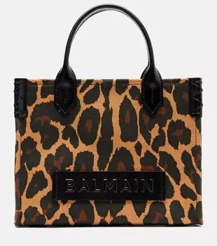B-Army маленькая сумка-шоппер с леопардовым принтом Balmain, WKS Multi-Marron / Noir