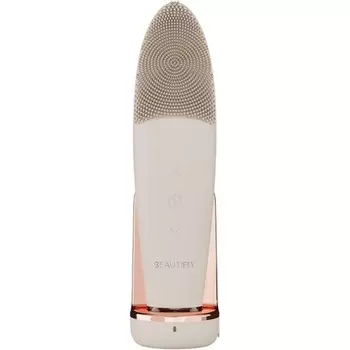 B-Clean PRO Индукционная ультразвуковая щетка для очищения лица для глубокого очищения кожи бежевого цвета Beautifly