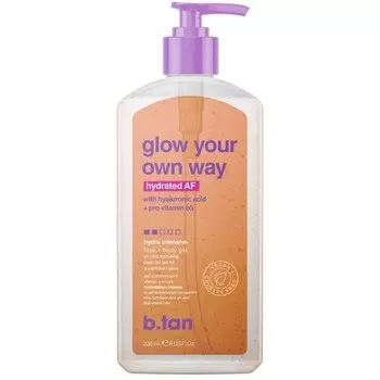B.Tan Прозрачный гель для автозагара для лица и тела Glow Your Own Way, увлажняющий, ультраувлажняющий, устойчивый к переносу, постепенный автозагар 8 жидких унций