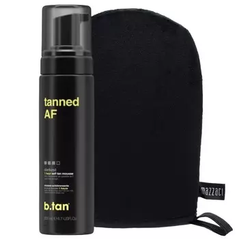 B.tan Tanned Af Пена для автозагара + перчатка