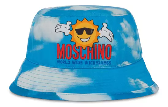 Б/у панама X Palace с облачным принтом MOSCHINO