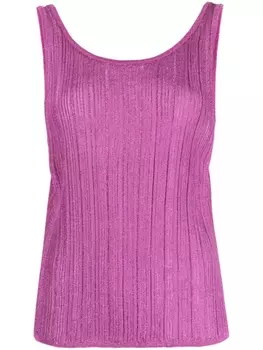 Ba&Sh топ с эффектом металлик, розовый