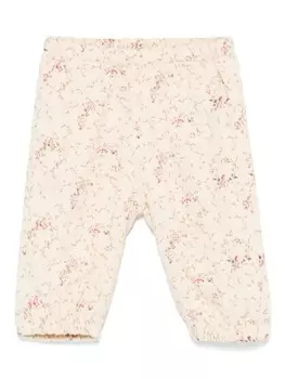 Babe And Tess брюки с цветочным принтом, нейтральный цвет