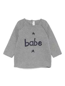 Babe And Tess свитер с логотипом, серый