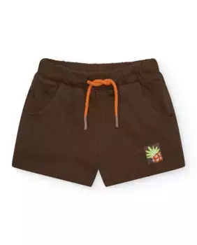 Бэби мальчик Бермудские шорты с эластичной талией и кулиской Tuc tuc, коричневый
