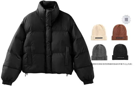 BABUGGE Женский пуховик, Черный