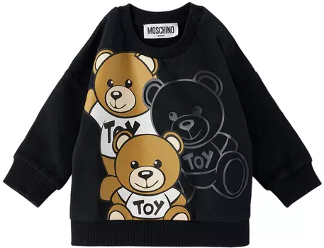 Baby Black Толстовка Teddy Friends Черный Moschino