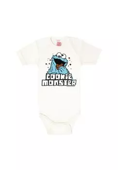 Baby Body Sesame St - Cookie Monster LOGOSHIRT, цвет Almost White
