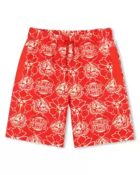 Baby boy бермудские шорты красного хлопкового цвета Kenzo Kids, красный