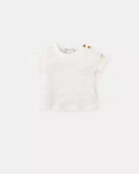 Baby boy футболка с коротким рукавом 100% хлопок Tutto Piccolo, цвет Crudo