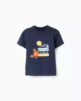 Baby boy футболка с коротким рукавом 100% хлопок Zippy, тёмно-синий