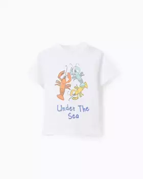 Baby boy футболка с коротким рукавом и узором спереди Zippy, белый