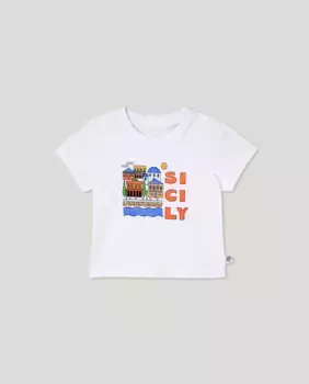 Baby boy футболка с коротким рукавом и открыткой Baby El Corte Ingls, кремово-белый