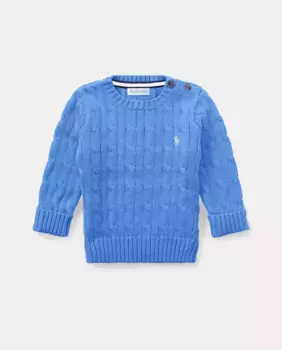 Baby boy хлопковый вязаный свитер Polo Ralph Lauren, синий