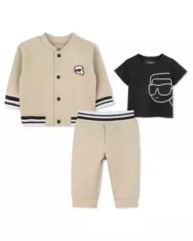 Baby boy набор из 3 предметов кремового цвета Karl Lagerfeld Kids, цвет Crema