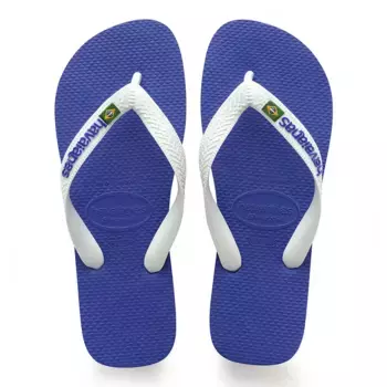 Baby Brasil Logo II Havaianas Детские шлепанцы, синий/белый