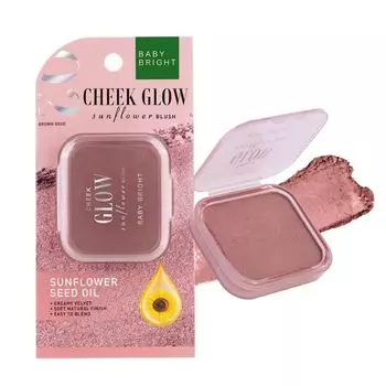 Baby Bright Румяна Cheek Glow Sunflower 5,2 г 02 Коричневая роза, Brown Rose
