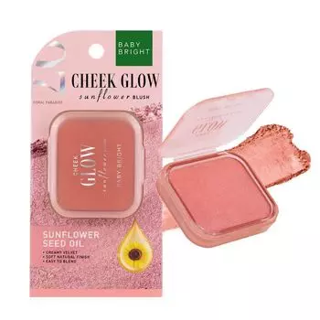 Baby Bright Румяна Cheek Glow Sunflower 5,2 г 07 Коралловый рай, Coral Paradise