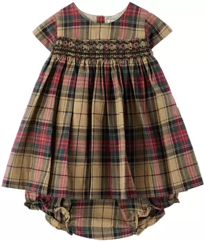 Baby Brown Maruska Комплект из платья и шароваров Светло-коричневый Bonpoint