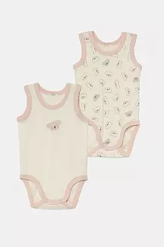 Baby Cotton Bodysuit, 2 шт. в упаковке United Colors Of Benetton, бежевый