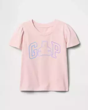 Baby girl футболка с короткими рукавами и круглым вырезом Gap, цвет Rosa
