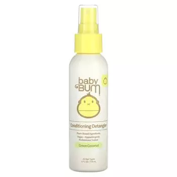 Baby, кондиционер для распутывания волос, зеленый кокос, 4 жидких унции (118 мл) Sun Bum
