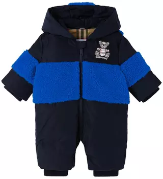 Baby Navy Down Зимний комбинезон Thomas Bear с аппликацией Burberry