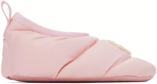 Baby Pink Балетки-проходники Розовые Moncler Enfant