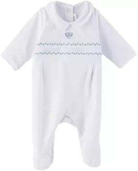 Baby White Комбинезон с вышивкой Белый Tartine et Chocolat