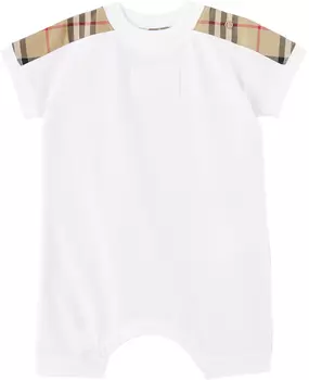 Baby White Комбинезон со вставками Белый Burberry