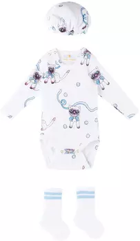 Baby White Siamese Cat Набор из четырех предметов Mini Rodini