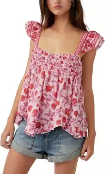 Babydoll Nala с принтом Free People, цвет Lilac Combo