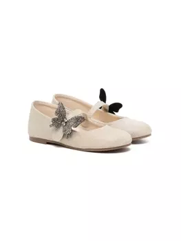 BabyWalker балетки с аппликацией, золотистый