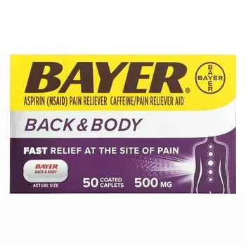 Back & Body, 500 мг, 50 капсул, покрытых оболочкой Bayer